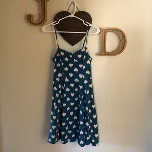 Heart dress sundress spaghetti strap dress
